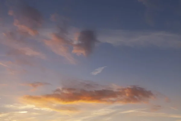 Sunset Sky Pink Clouds Blue Background Sky — Stock Photo, Image