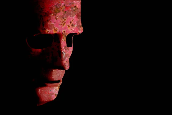 녹슨 로봇 얼굴 오래된 기술 — 스톡 사진