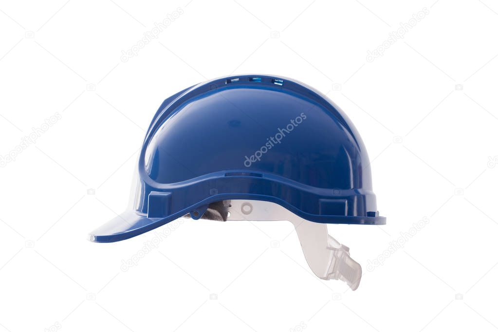 Safety helmet blue isolated on white background