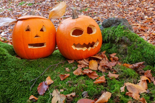 Scary pumpkins for halloween — Stock Photo, Image