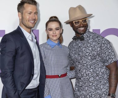New York, Ny, Amerika Birleşik Devletleri - 12 Haziran 2018: Aktörler Glen Powell, Zoey Deutch ve Taye Diggs ayarla It Up Amc Loews Lincoln Meydanı'nda Netflix filmin New York özel tarama katılmak 