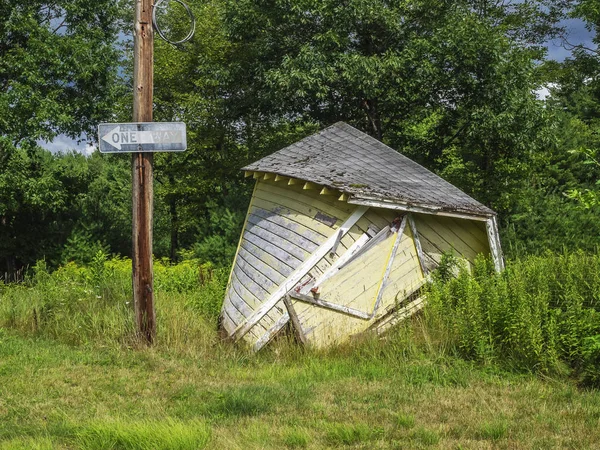 Vita Campagna Fienile Rotto Nella Zona Rurale — Foto Stock