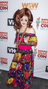 New York, Ny, Amerika Birleşik Devletleri - 29 Eylül 2018: Drag Queen Tammie Brown katılır Rupauls Dragcon Nyc 2018, Jacob K Javits Convention Center, Manhattan