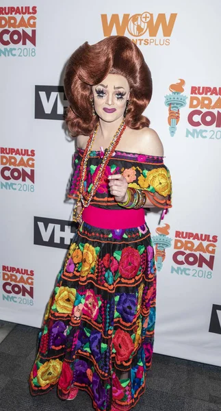 New York Usa Září 2018 Drag Queen Tammie Brown Navštěvuje — Stock fotografie