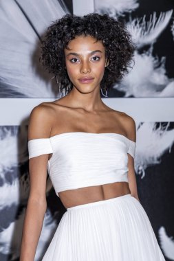 New York, Ny, Amerika Birleşik Devletleri - 6 Ekim 2018: Modeli gösterir Studio 525, Manhattan, New York gelin haftasında Atelier Pronovians 2019 sunu için elbiseler