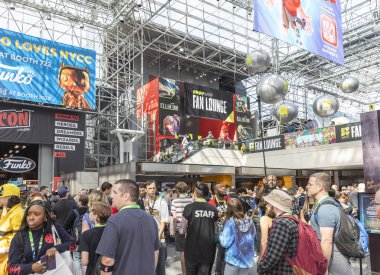 New York, Ny, Amerika Birleşik Devletleri - 5 Ekim 2018: Genel atmosfer Comic Con 2018, Jacob K. Javits Convention Center New York'ta sırasında Kongre katında. 