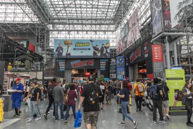 New York, Ny, Amerika Birleşik Devletleri - 4 Ekim 2018: Comic Con 2018, Jacob K. Javits Convention Center New York'ta sırasında Kongre katında genel atmosfer. Bir yıllık New York City fan kongre Comics'e adamış New York Comic Con 's 