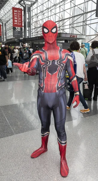 New York Usa October 2018 Comic Con Attendee Poses Costumes — Stock Photo, Image