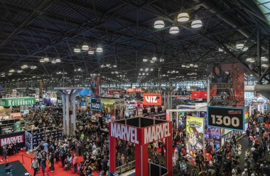 New York, Ny, Amerika Birleşik Devletleri - 4 Ekim 2018: Comic Con 2018, Jacob K. Javits Convention Center New York'ta sırasında Kongre katında genel atmosfer. Bir yıllık New York City fan kongre Comics'e adamış New York Comic Con 's 