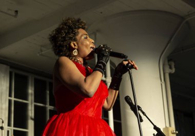 New York, Ny - 13 Ekim 2018: Macy Gray caz Vakfı of America Hudson Studios, Manhattan için ruh için Loft Parti bir gece gerçekleştirir