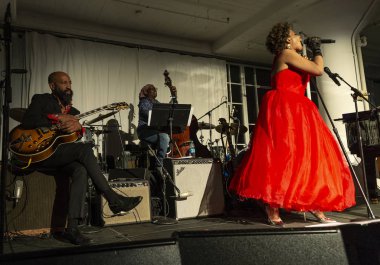 New York, Ny - 13 Ekim 2018: Macy Gray caz Vakfı of America Hudson Studios, Manhattan için ruh için Loft Parti bir gece gerçekleştirir
