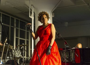 New York, Ny - 13 Ekim 2018: Macy Gray caz Vakfı of America Hudson Studios, Manhattan için ruh için Loft Parti bir gece gerçekleştirir
