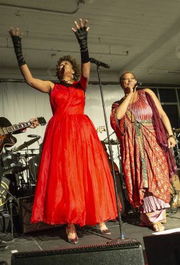New York, Ny - 13 Ekim 2018: Macy Gray ve Lisa Loft Parti bir gece caz Vakfı of America Hudson stüdyoları için ruh için gerçekleştirmek Fischer