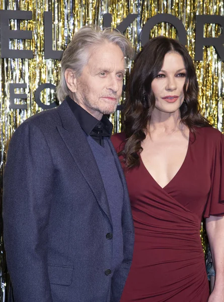 New York Usa Února 2019 Michael Douglas Catherine Zeta Jones — Stock fotografie