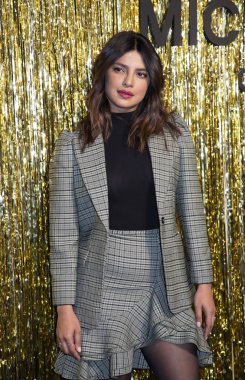 New York, Ny, Amerika Birleşik Devletleri - 13 Şubat 2019: Priyanka Chopra katılır Michael Kors toplama sonbahar 2019 pist Show Cipriani Wall Street, Manhattan, New York moda haftasında