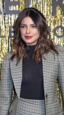 New York, Ny, Amerika Birleşik Devletleri - 13 Şubat 2019: Priyanka Chopra katılır Michael Kors toplama sonbahar 2019 pist Show Cipriani Wall Street, Manhattan, New York moda haftasında