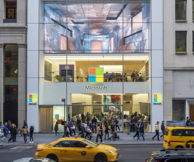 Microsoft mağazasının dış yüzeyi