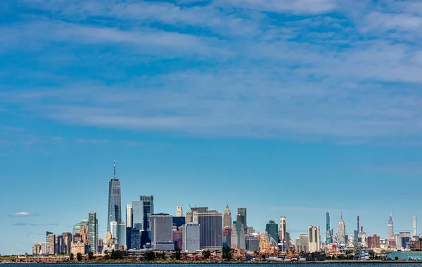 New York Usa September 2020 View Brooklyn Lower Manhattan Skyline — Stock Photo, Image