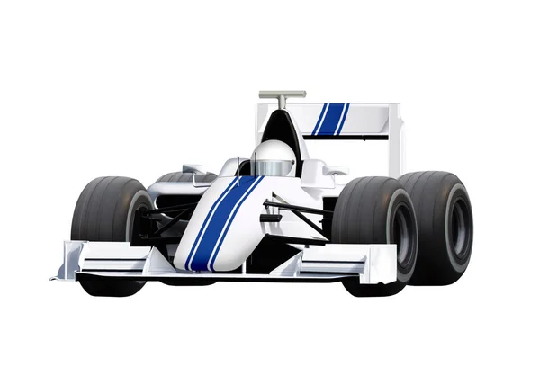 Formel Rennwagen Isoliert Auf Weißem Hintergrund Mit Pfad — Stockfoto