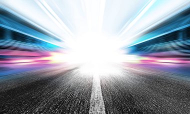 motion blure of the road at a high speed for vehicle clipart