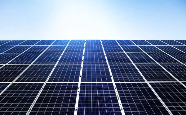 Megújuló Alternatív Energia Nap Erőmű — Stock Fotó