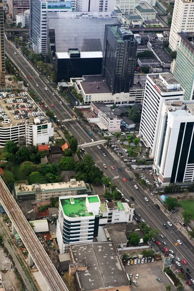 Bird eye view of Traffic in Bangkok — Stock Photo, Image