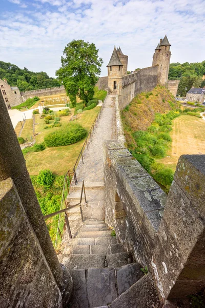 Замок Фужер Бретани Франция — стоковое фото