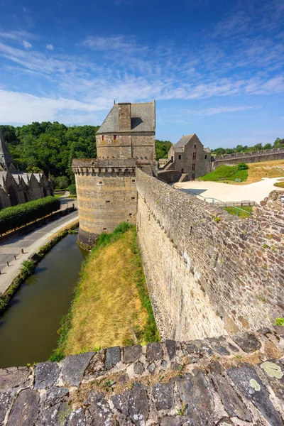 Замок Фужер Бретани Франция — стоковое фото