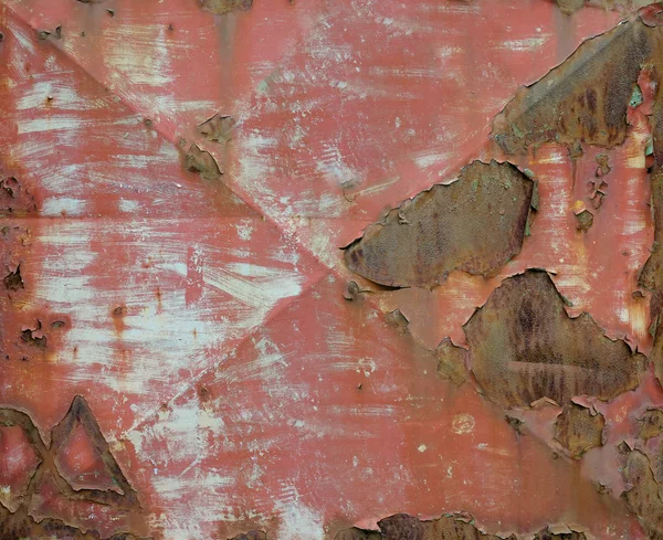 ひび割れや鉄表面に皮をむいた塗料の詳細 — ストック写真