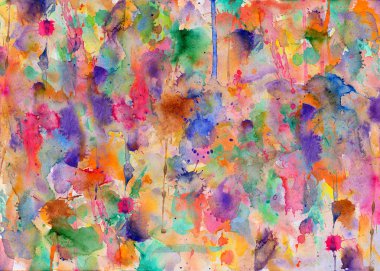 Kağıda boya damlaları - damlalar