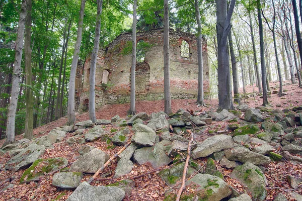 Ruins Baroque Pilgrimage Chapel Mary Magdalene Mount Little Blanik 1753 — Stock Photo, Image