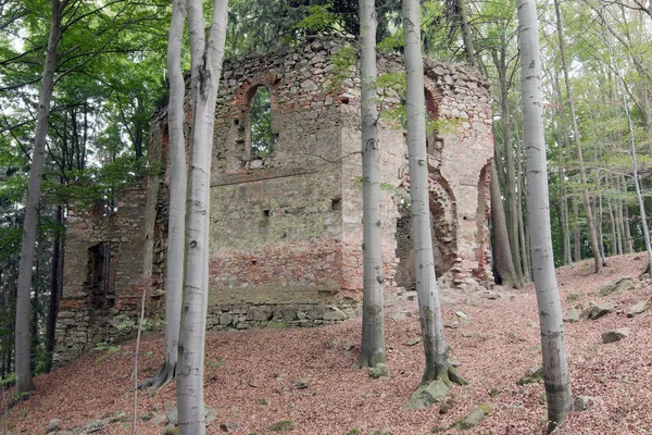 Ruines Chapelle Baroque Pèlerinage Sainte Marie Madeleine Sur Mont Petit — Photo