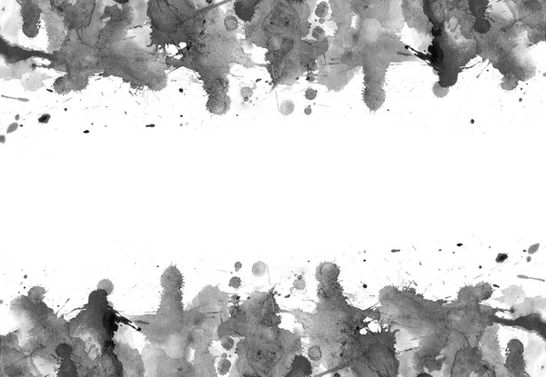 Blobs Tintas Aquarela Salpicos Sobre Papel Fundo Abstrato — Fotografia de Stock