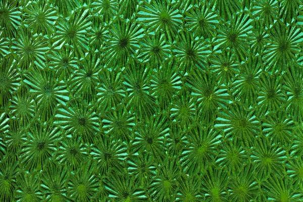 Ornate Green Glass Detail Surface Glass Texture Patterned Glass — Stock Photo, Image