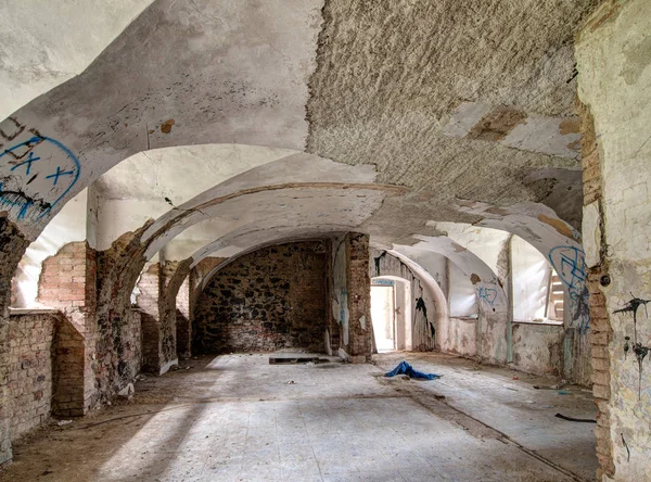 Broken Desolate Abandoned Baroque Castle Czech Republic — Stock Photo, Image