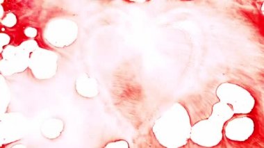 Su sıçramalarına ve BLOB'lar kalp şekli