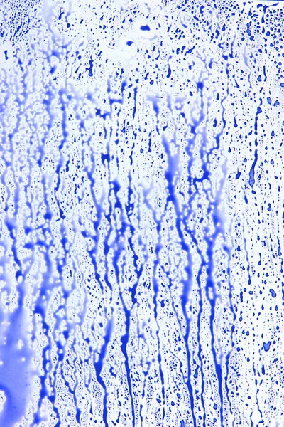 Blue Dropping Splatter White Surface — Stock Photo, Image