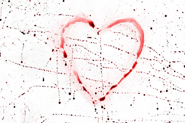 Kalp Oluşturan Renk Sıçraması — Stok fotoğraf