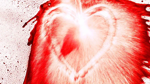 Abstract Heart Shape Splaches Blobs Drops Aspect Ratio — Stock Photo, Image