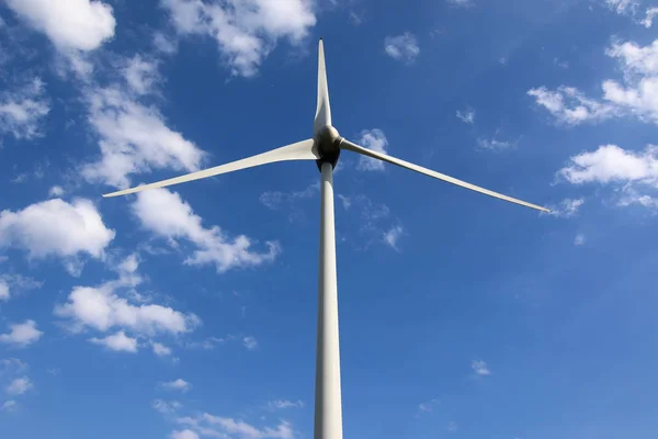 Imagem Central Eólica Ecológica Turbina Eólica Energia Limpa — Fotografia de Stock