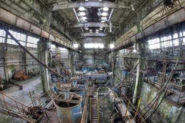 Harap ve terk edilmiş eski cevheri madende Ore Mountains, Çek Cumhuriyeti