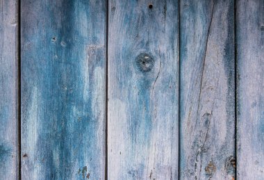 Ahşap tahta üzerinde soluk vinyet mavi renk