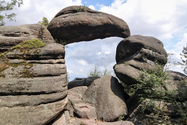 Rock Gate in het natuurreservaat Broumov Walls — Stockfoto