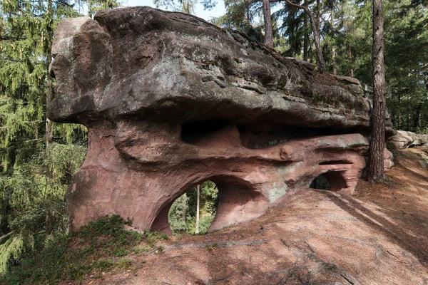 Devilish Rocks-bisarra klippformationer, Polen — Stockfoto