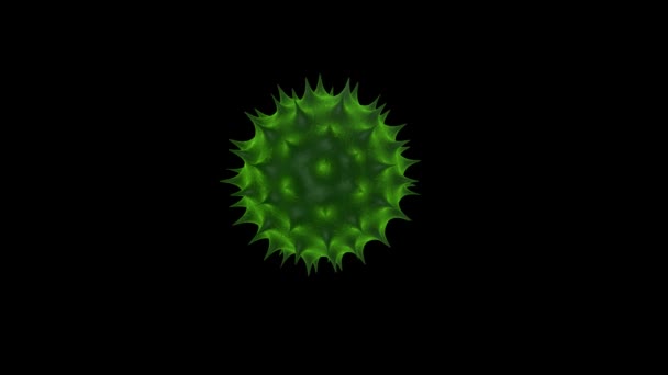 Virus Verde Crecimiento Animación Abstracta — Vídeo de stock