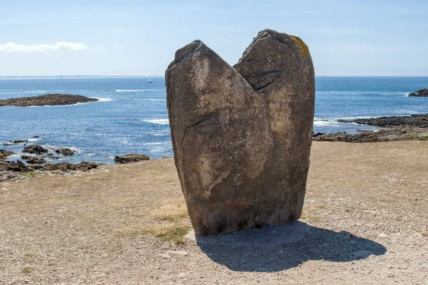 Menhir Beg Goalennec Peninsula Quiberon Brittany France — Stock Photo, Image