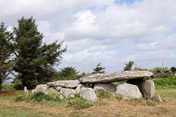 Dolmen Fotografie Galerij Graf Van Ile Grande Grand Island Pleumeur — Stockfoto