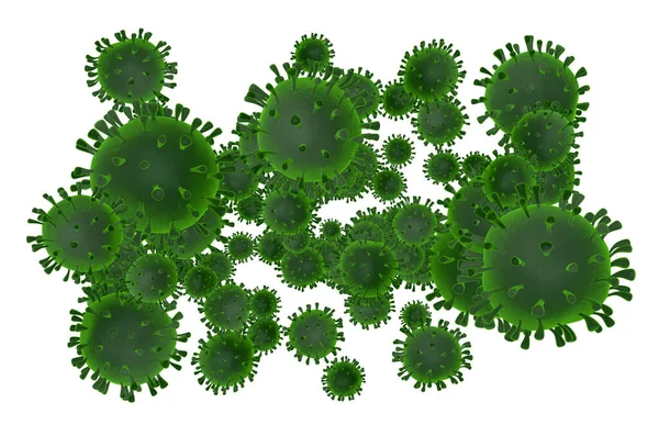 Cluster Dangerous Viruses Illustration — Stock Photo, Image