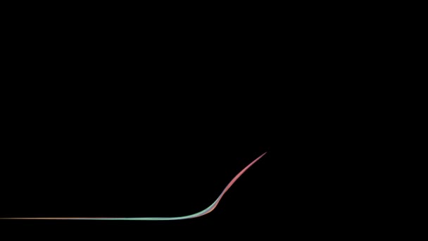 Kleurrijke Kwast Schildert Een Hartvorm Abstracte Animatie — Stockvideo