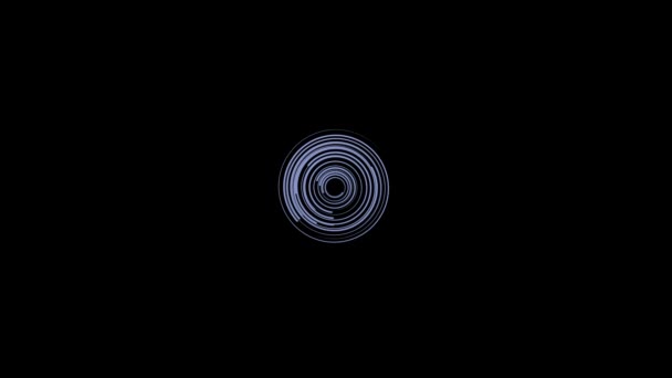 Spiral Bildas Från Blå Kurvor — Stockvideo
